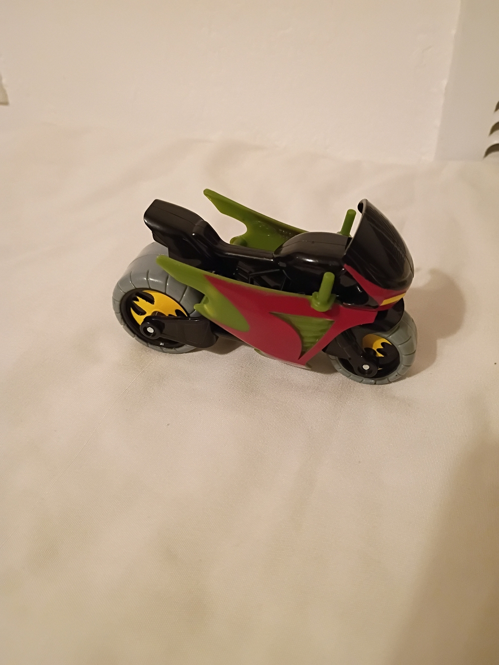 Imaginext Robin Green Red Plastic Motorcycle 4" Fisher Price 2009